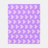 Rosa - Lila Valentinstag Fleecedecke (Vorderseite)