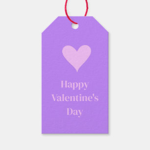 Rosa - Lila Valentinstag Geschenkanhänger