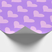 Rosa - Lila Valentinstag Geschenkpapier (Ecke)