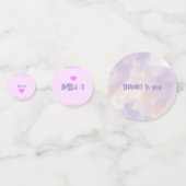 Rosa - Lila Valentinstag Konfetti (Vorderseiten)