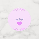 Rosa - Lila Valentinstag Konfetti (Klein Vorderseite)