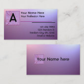 Rosa Lila verblassen kundengerechte Visitenkarte (Vorne/Hinten)