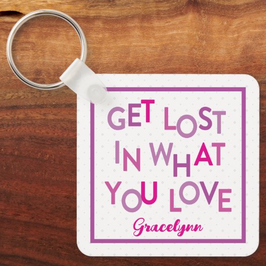 Rosa/Lila verlieren Sie im Schlüsselanhänger, in d Schlüsselanhänger (Vorderseite)