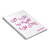 Rosa/Lila verlieren Sie in Ihrer Liebe Notebook Notizblock (Rechte Seite)