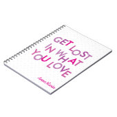 Rosa/Lila verlieren Sie in Ihrer Liebe Notebook Notizblock (Linke Seite)