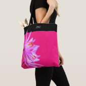 Rosa lila Wasser-Lilie ganz vorbei - drucken Sie Tasche (Von Nahem)