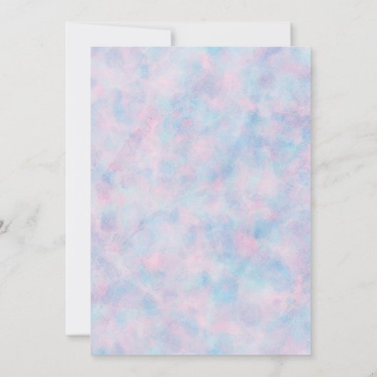 Rosa Lila Wasserfarbe Einhorn Baby Sprinkle Einladung (Rückseite)