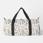 Rosa lila Wasserfarbe Wildblume Duffle Bag (Vorderseite)