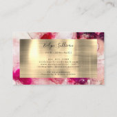 Rosa Lila Wasserfarbenloycard Visitenkarte (Rückseite)