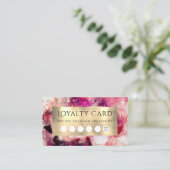 Rosa Lila Wasserfarbenloycard Visitenkarte (Stehend Vorderseite)