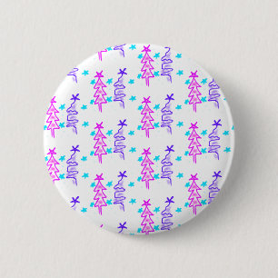 Rosa Lila Weihnachtsfeiertage Weihnachten Button