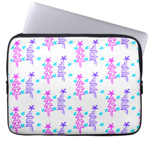 Rosa Lila Weihnachtsfeiertage Weihnachten Laptopschutzhülle