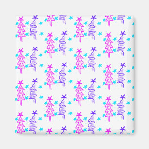 Rosa Lila Weihnachtsfeiertage Weihnachten Magnet