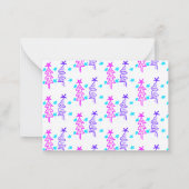 Rosa Lila Weihnachtsfeiertage Weihnachten Mitteilungskarte (Rückseite)