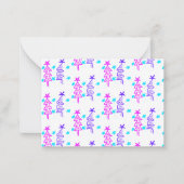 Rosa Lila Weihnachtsfeiertage Weihnachten Mitteilungskarte (Vorderseite)