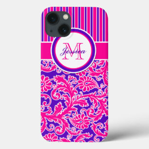 Rosa, Lila, weiß gestreifte Damask 2 iPad Air Hüll Case-Mate iPhone Hülle
