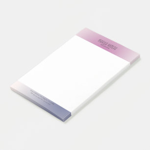 Rosa Lila Weiß Minimalistischer Ästhetikverlauf Post-it Klebezettel
