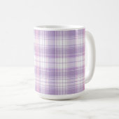 ROSA LILA WEIß OSTERN KARO MUSTER KAFFEETASSE (VorderseiteRechts)