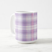 ROSA LILA WEIß OSTERN KARO MUSTER KAFFEETASSE (Vorderseite Links)