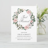 Rosa Lila weiße Blüte nur verheiratet Eloption Ankündigung (Stehend Vorderseite)