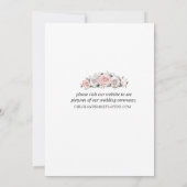 Rosa Lila weiße Blüte nur verheiratet Eloption Ankündigung (Rückseite)