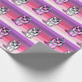 Rosa Lila Whimsikorn Märchen Geschenkpapier (Ecke)