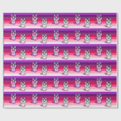 Rosa Lila Whimsikorn Märchen Geschenkpapier (Flach)