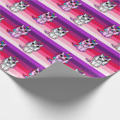 Rosa Lila Whimsikorn Märchen Geschenkpapier (Ecke)