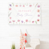 Rosa Lila Wildblumen Kinderdusche Banner (InSitu)