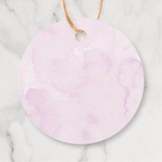 Rosa Lila Wildblumen Kinderdusche Geschenkanhänger (Rückseite)