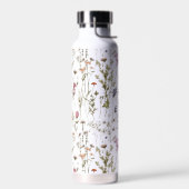 Rosa lila Wildblumen-Muster Trinkflasche (Links)