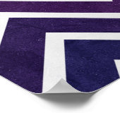 Rosa Lila Zickzack Poster (Ecke)