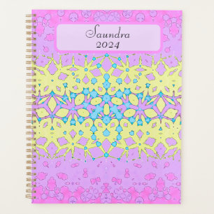 Rosa, Lilac, Gelb und Sky Blue Geometric Planer