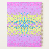 Rosa, Lilac, Gelb und Sky Blue Geometric Planer (Rückseite)