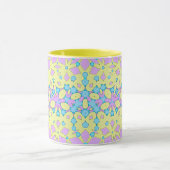 Rosa, Lilac, Gelb und Sky Blue Geometric Tasse (Zentrum)