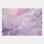 Rosa, Lilac, Lila Marmormuster Geschenkpapier Set (Vorderseite 3)