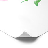 Rosa Lilie Blume Aquarell Poster (Ecke)