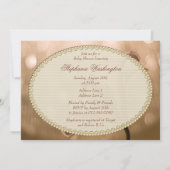 Rosa Lilie Bokeh Babyparty Einladung (Rückseite)