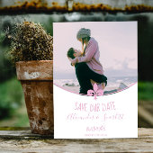 Rosa Lilie Foto Ankündigung Datum freihalten