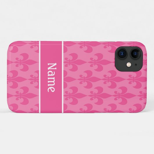 Rosa Lilie Girly iPhone 4 Fall Case-Mate iPhone Hülle (Rückseite (Horizontal))