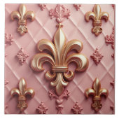 Rosa Lilie große Keramik Fliese (Vorderseite)