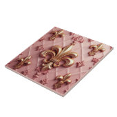 Rosa Lilie große Keramik Fliese (Seite)