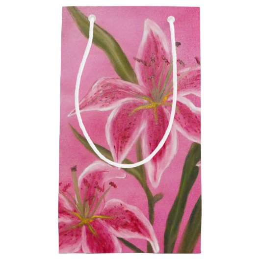 Rosa Lilie Kleine Geschenktüte (Vorderseite)