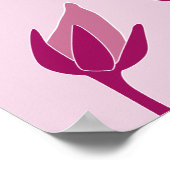 Rosa Lilie Poster (Ecke)