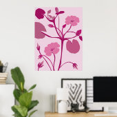 Rosa Lilie Poster (Heimbüro)