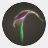 Rosa-Lilie Runder Aufkleber (Vorderseite)