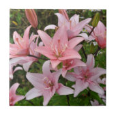 Rosa Lilie Schönheit Fliese (Vorderseite)