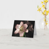 Rosa Lilien-Anmerkungs-Karte Karte (Gelbe Blume)