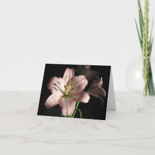 Rosa Lilien-Anmerkungs-Karte Karte