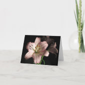 Rosa Lilien-Anmerkungs-Karte Karte (Vorderseite)